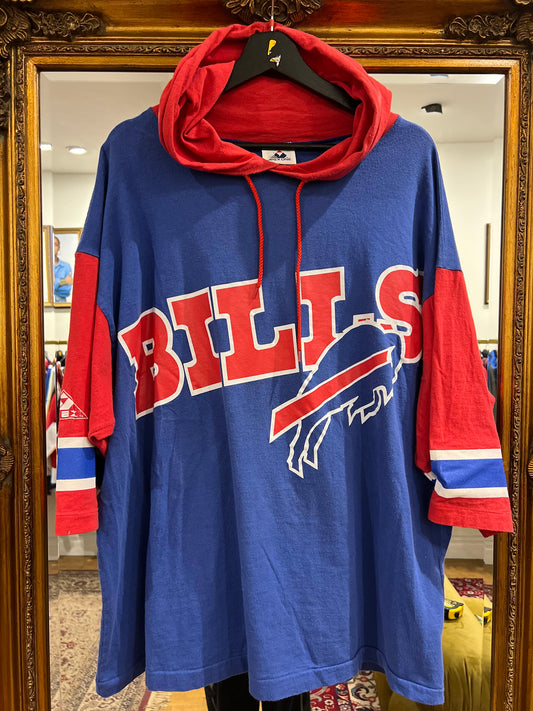 Vintage 90s Buffalo Bills NFL Short Sleeve Hoodie (XL)