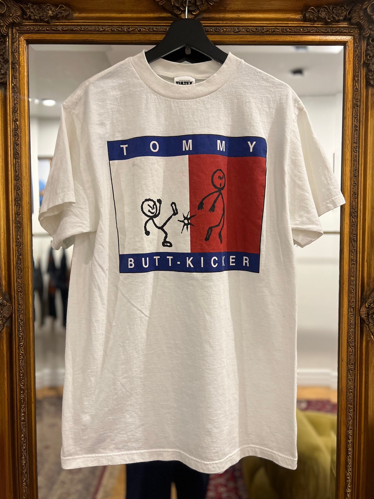 1990 Tommy Butt-Kicker Iconic Vintage T-Shirt (L)