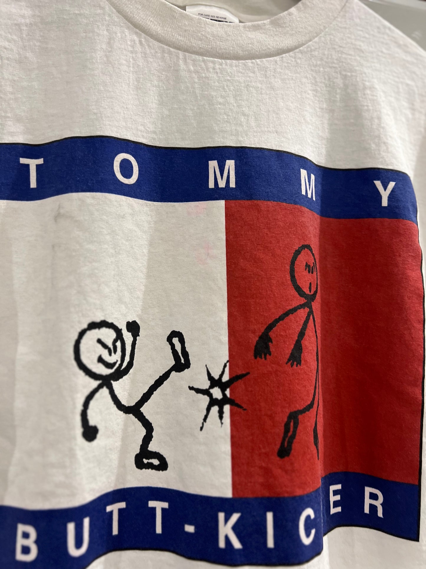 1990 Tommy Butt-Kicker Iconic Vintage T-Shirt (L)