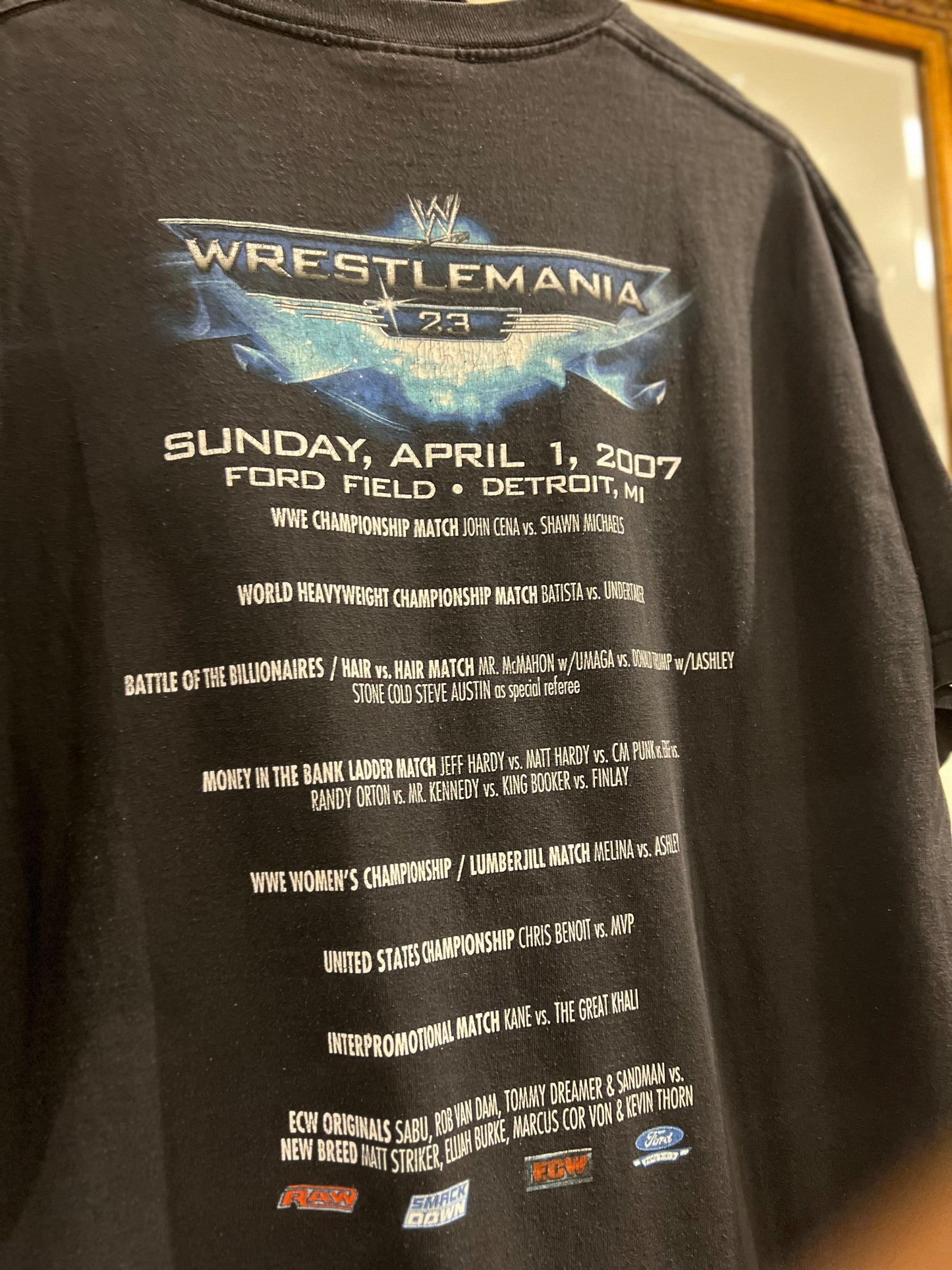 2007 Wrestlemania Detroit Vintage T-Shirt (XL)