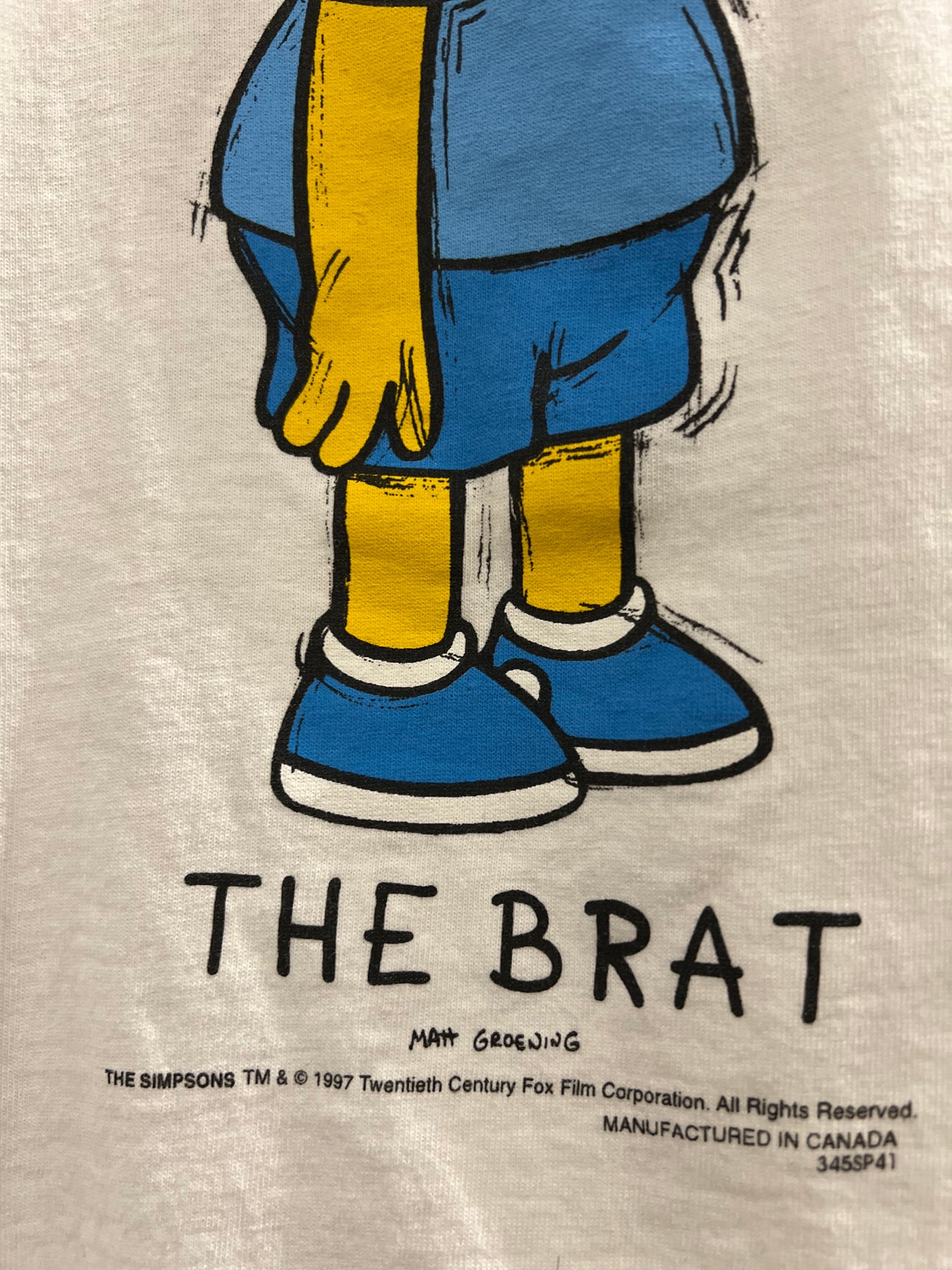 Deadstock 1997 Bart Simpson "The Brat" Vintage T-Shirt (L)