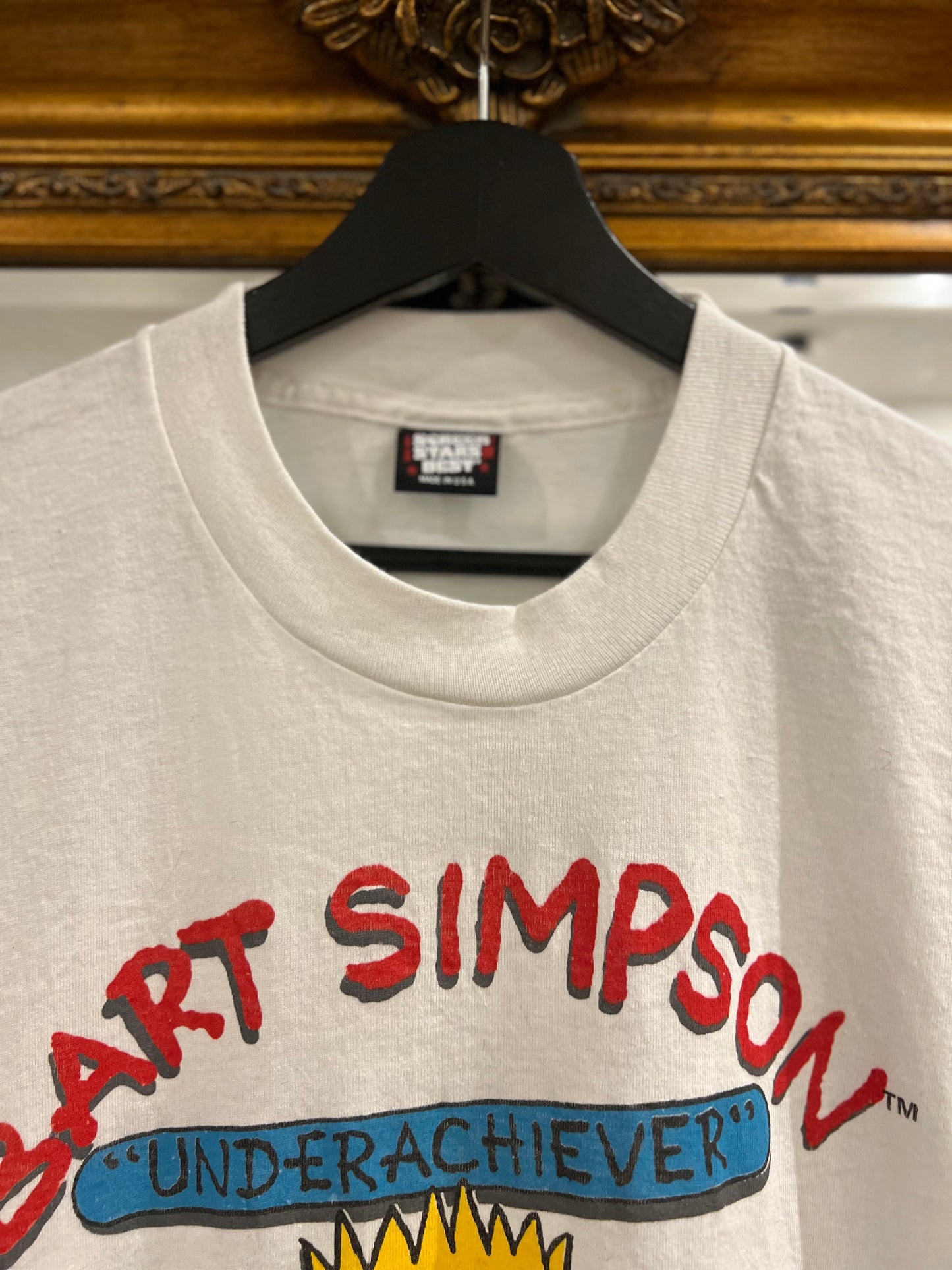 Deadstock 1990 Bart Simpson "Underachiever" Vintage T-Shirt Screenstars (L)