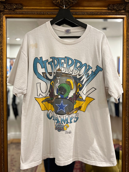 1993 Dallas Cowboys x Marvin The Martian Looney Tunes Vintage T-Shirt (XL)