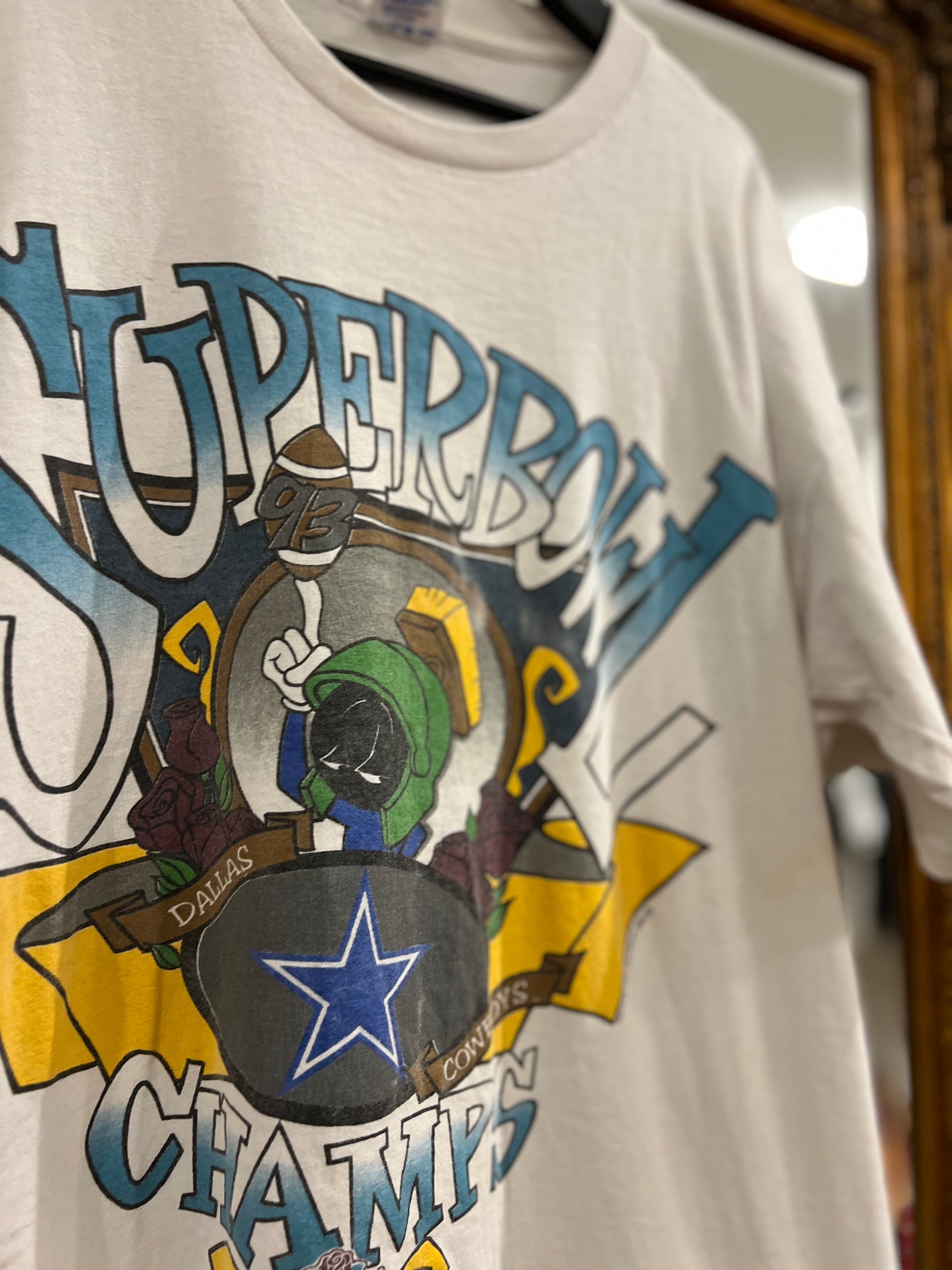 1993 Dallas Cowboys x Marvin The Martian Looney Tunes Vintage T-Shirt (XL)