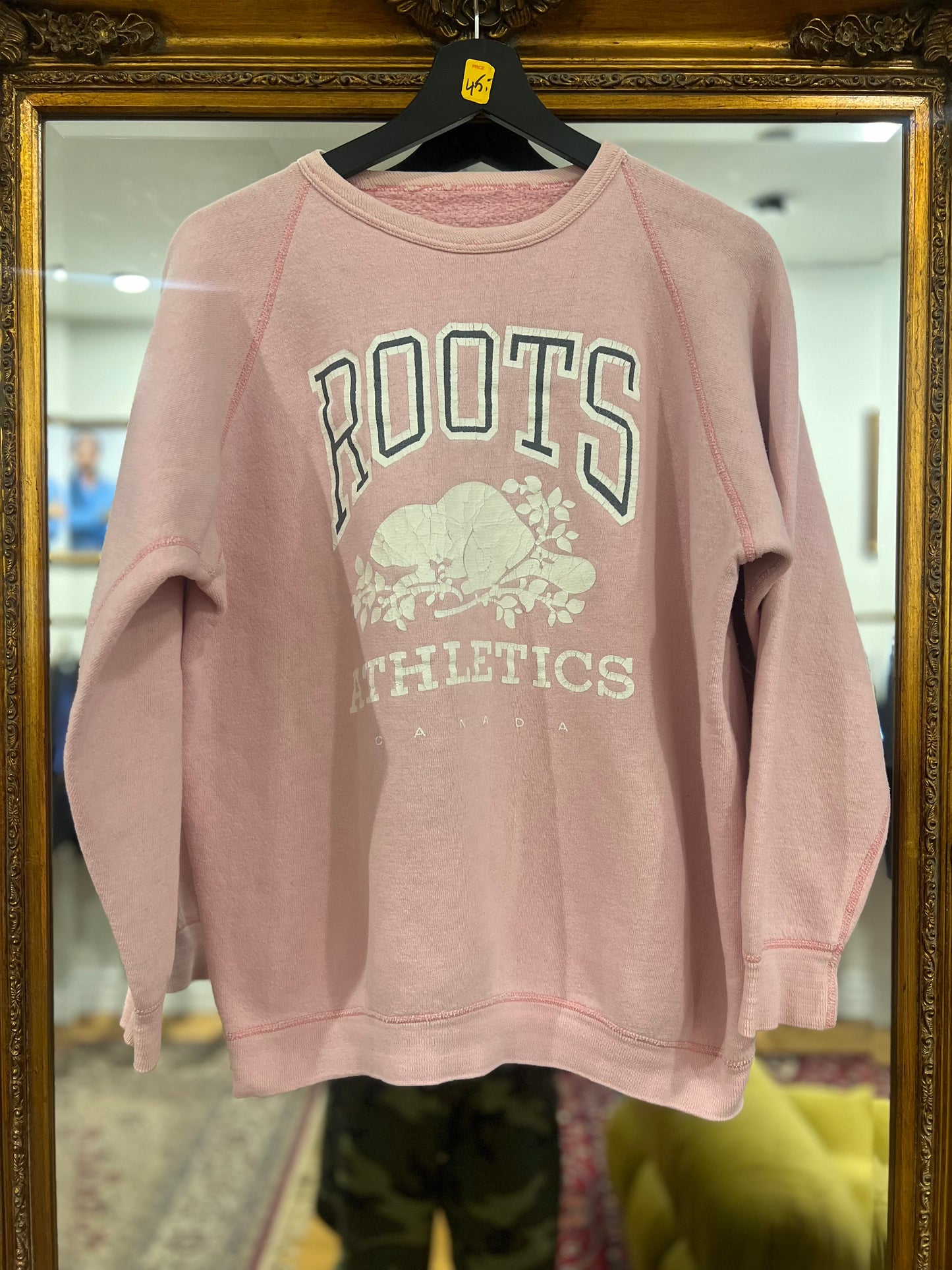 1990s Pink Roots Crewneck (S/M)