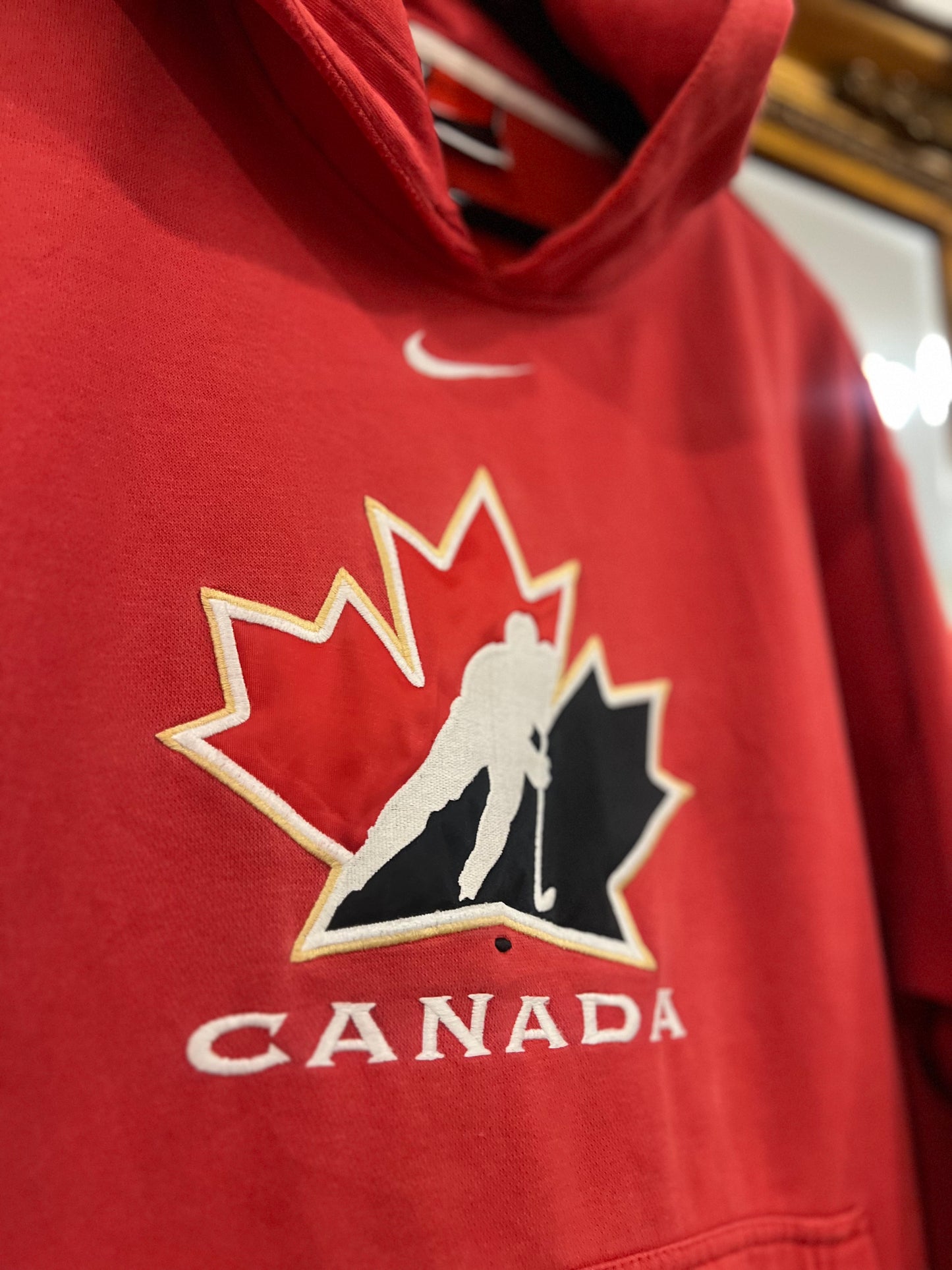 1990s Team Canada NIKE "Centre Swoosh" Hoodie (L)