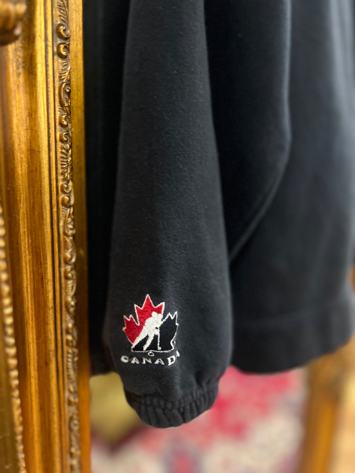 1990s NIKE Team Canada "Centre Swoosh" Hoodie (L)