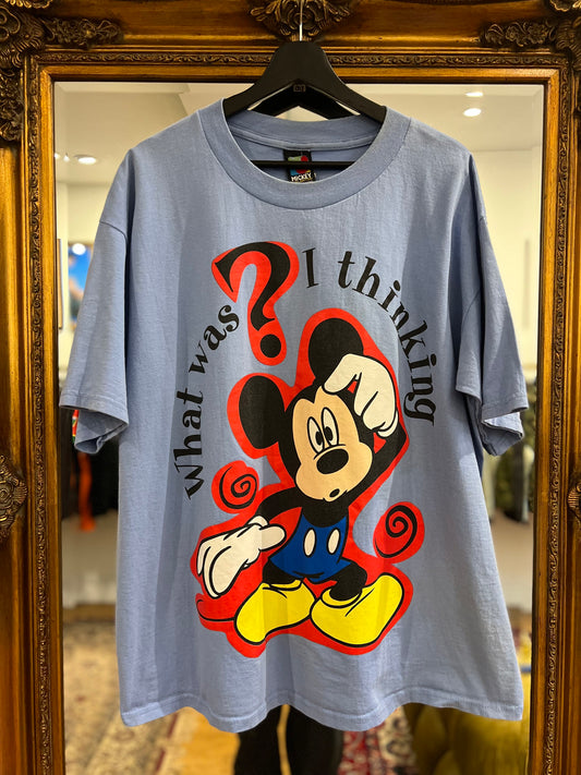 Vintage 90's Big Face Mickey Made In USA (XXL)