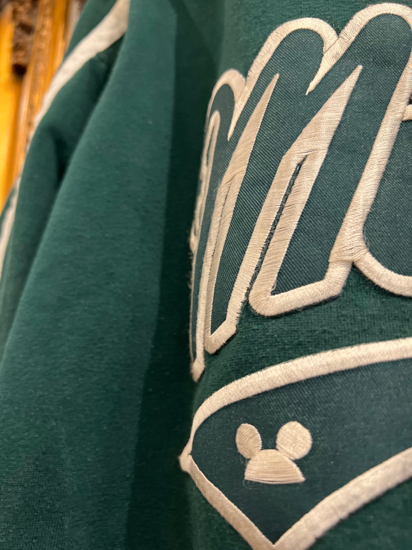 Vintage 90's Mickey Disney Forest Green Crewneck (M)