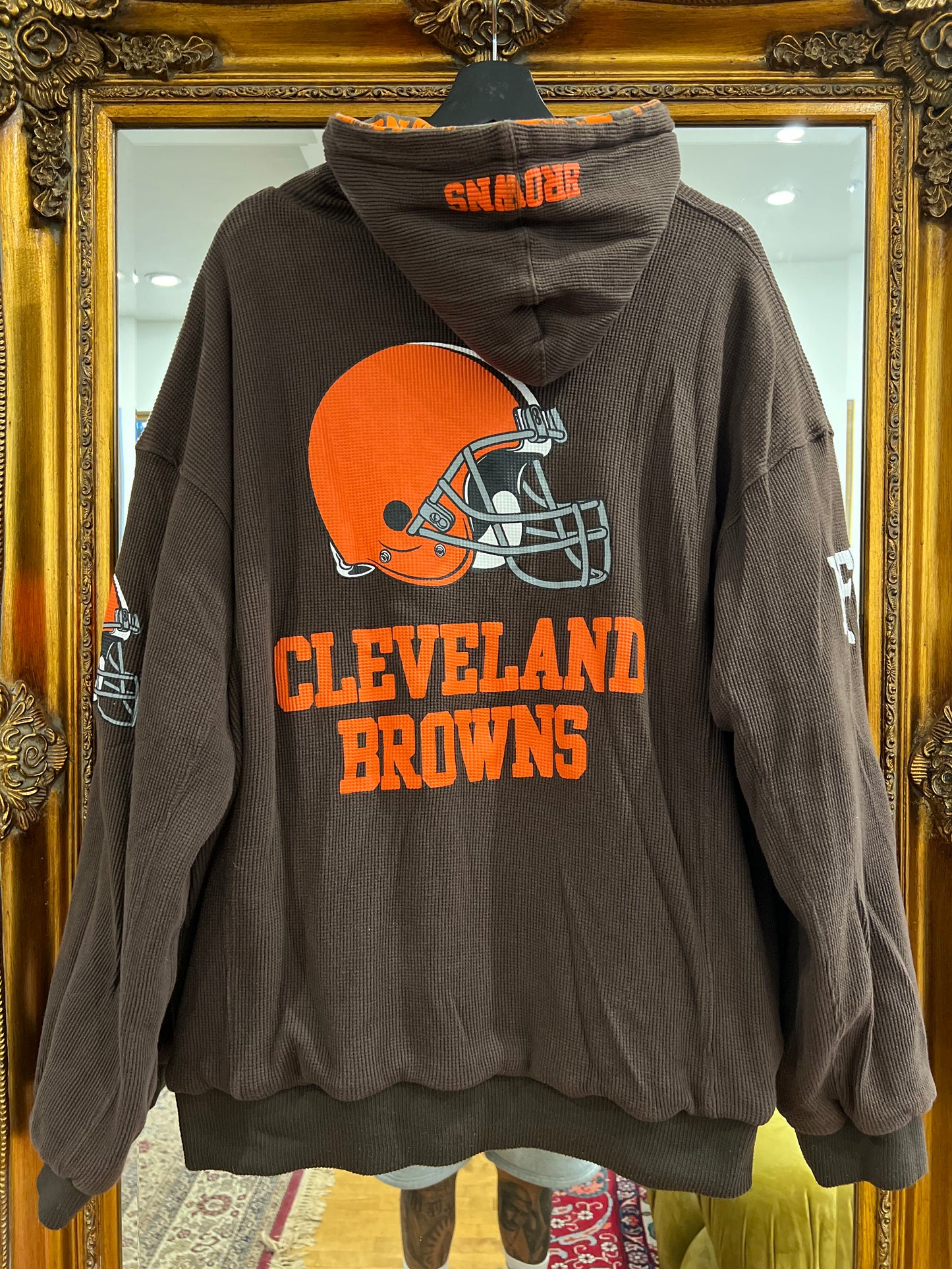 Vintage 90's Cleveland Browns Reversible Zip-Up Hoodie (XL)