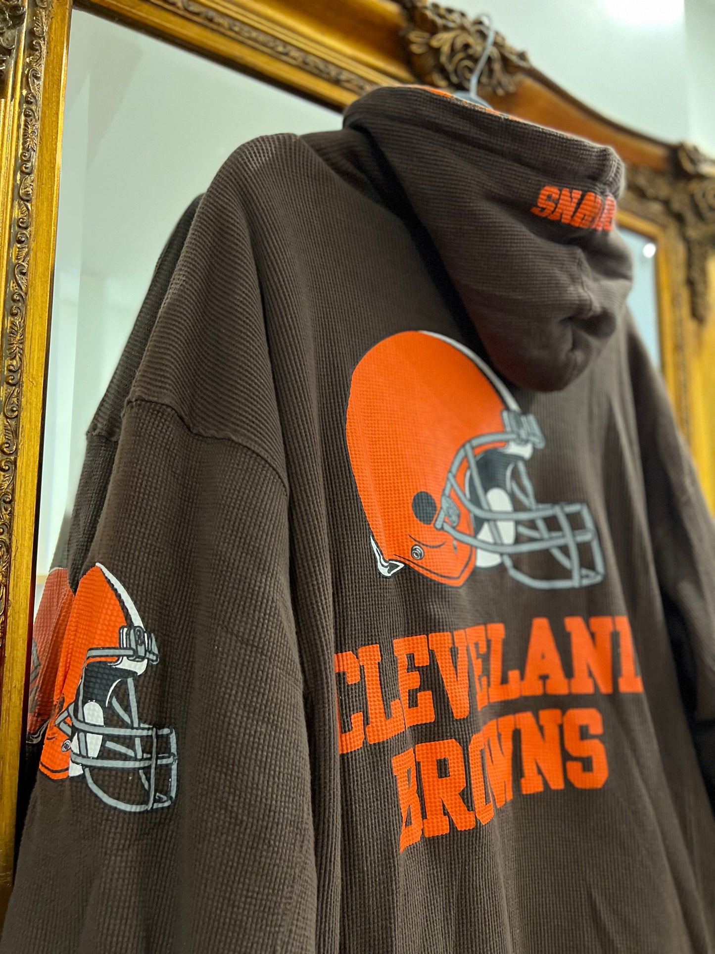 Vintage 90's Cleveland Browns Reversible Zip-Up Hoodie (XL)